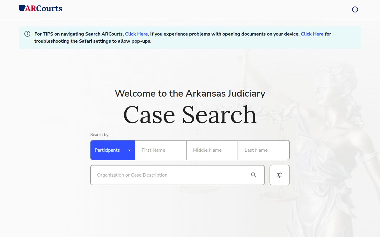 Randolph County active warrant Search ARCourts fields