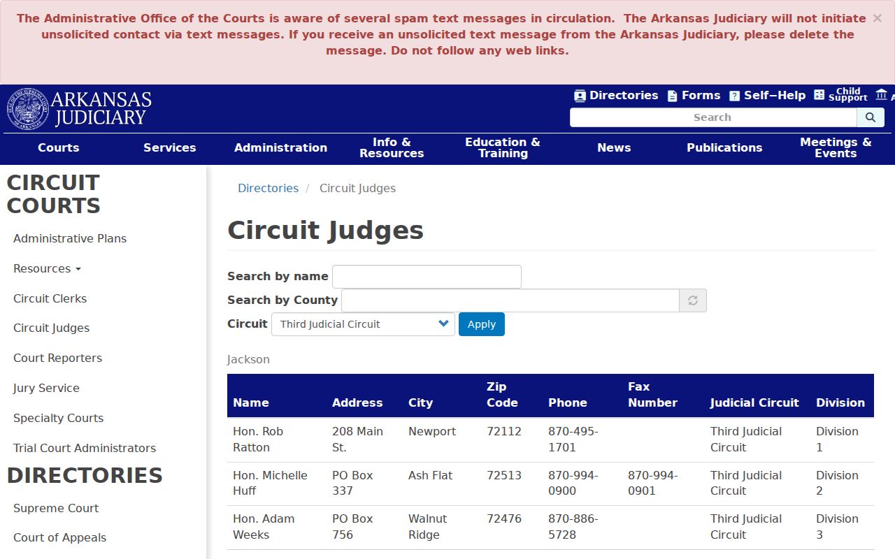 Randolph County active warrant Third Judicial Circuit directory